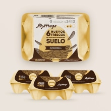PACKAGING - Huevos Granja Lizarraga. Un proyecto de Diseño, Diseño gráfico y Packaging de Concepción Domingo Ragel - 21.02.2018