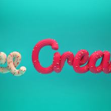 .ICE CREAM - HELADO.... 3D, and Lettering project by Arnold Escorcia - 10.29.2017