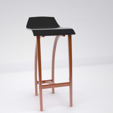 bar chair. 3D & Industrial Design project by Steven Ruiz - 03.06.2018