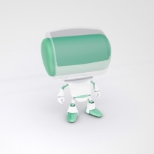 toy robot. 3D, e Design de brinquedos projeto de Steven Ruiz - 07.03.2018