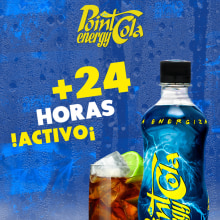 Portada Point Cola Energy [Bebida Energética Chilena]. Design gráfico, e Marketing projeto de Yermain Garcia - 09.03.2018