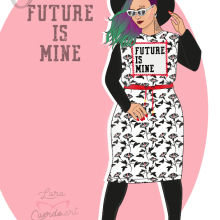 Ilustración Curvy "The future is mine". Design, Moda, Artes plásticas, e Design gráfico projeto de Lara Cuerdo Cabrera - 11.03.2018