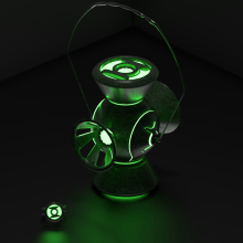 Green Lantern power lantern and ring . Een project van 3D y Animatie van javier alexander Muñiz Torrez - 12.03.2018