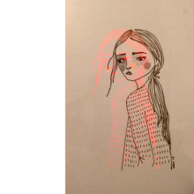 Girls. Ilustração tradicional projeto de Ester Llamazares - 13.03.2018