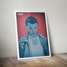 Diseño de póster sobre la serie Stranger Things. Un proyecto de Diseño, Ilustración tradicional, Diseño gráfico e Ilustración vectorial de Javi Rodríguez - 15.03.2018