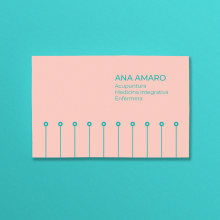 Acupuntura. Tarjeta de visita para Ana Amaro. Br e ing e Identidade projeto de Diana Creativa - 19.03.2018