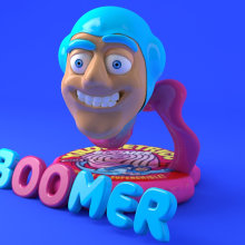 Boomer Gum. Design, Advertising, 3D, Animation, and Graphic Design project by Marc Bupe - 03.21.2018