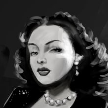 Hedy Lamarr.. Traditional illustration project by Josep Giró - 01.11.2018