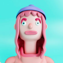 Rosa . Ilustração tradicional, 3D, e Animação de personagens projeto de Eva Segen - 29.03.2018