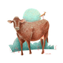Una vaca es una vaca, proyecto con lápices. Un proyecto de Ilustración tradicional de Cecilia Gabbi - 02.04.2018