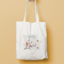 Tote bag. Arts, and Crafts project by Cristina Grau - 04.03.2018