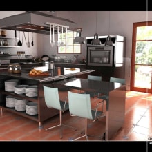 Cocinas 3D. 3D, Culinária, Design e fabricação de móveis e Infografia projeto de JAIME JUAN SOTERAS RUBIO - 03.04.2018
