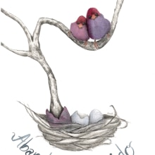 Técnicas aplicadas de ilustración en acuarela: "Abandonar el nido". Un proyecto de Ilustración tradicional de replicanteana - 04.04.2018