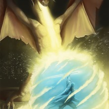 Taiming the dragon. Ilustração tradicional projeto de nvujadin - 05.04.2018