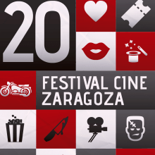 Cartel 20 Festival de Cine de Zaragoza 2015 - Concurso. Un proyecto de Diseño gráfico de Sonia San José Campos - 01.09.2015