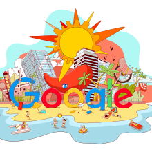Barcelona Google Doodles Ein Projekt aus dem Bereich Design und Illustration von Óscar Lloréns - 11.04.2018