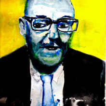 Retrato de Burroughs. Een project van  Beeldende kunst y Schilderij van Sebastián Vaca - 11.04.2018