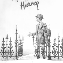 Cartel de El invisible Harvey (Harvey, 1950). Projekt z dziedziny Trad, c i jna ilustracja użytkownika Daniel Luna Sol - 16.04.2018