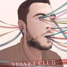 Velvet-Club. Traditional illustration, and Vector Illustration project by Daniel Caballero - 04.16.2018