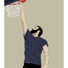Basketball Player. Ilustração vetorial projeto de Catuxa Barreiro - 24.04.2018
