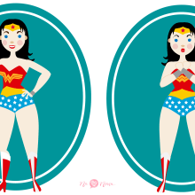 Proceso creación Wonder Woman Flat Design. Character Design project by Eva Jardi - 04.24.2018