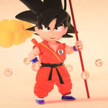 Son Goku. Animação de personagens projeto de Alan Pantoja - 25.04.2018