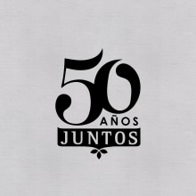 Branding “50 años juntos”. Br, ing e Identidade, e Design de logotipo projeto de María Cano - 25.04.2018