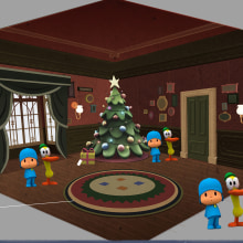 Concept Art_POCOYO_A Christmas Tale 2017. Design, Traditional illustration, Film, Video, TV, Animation, Architecture, Fine Arts, Set Design, TV, 3D Animation, Sketching, Creativit, Digital Illustration, Stor, and telling project by Pedro Bascon - 11.01.2017