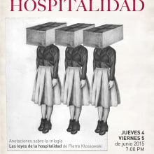 Las leyes de la hospitalidad, afiche. Design gráfico, Desenho a lápis, e Design de cartaz projeto de Silvia Trujillo - 27.04.2018