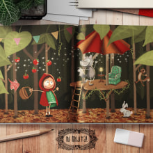 Little Red Riding Hood. Un proyecto de Ilustración tradicional, Diseño de personajes, Pintura, Dibujo e Ilustración digital de Soledad Durán - 27.04.2018