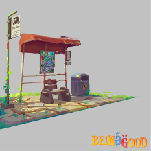 Being Good - Bus stop. Design de personagens projeto de Iosu Palacios Asenjo - 28.04.2018