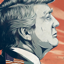 The Trump's Project. Traditional illustration, Poster Design, and Digital Illustration project by Alexandra España - 07.14.2017