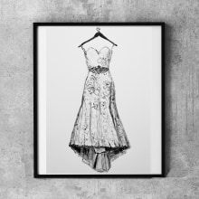 Ilustración del vestido de novia *aniversario de boda*  acuarelas. Un proyecto de Ilustración tradicional, Dibujo y Pintura a la acuarela de ralu5625 - 30.04.2018
