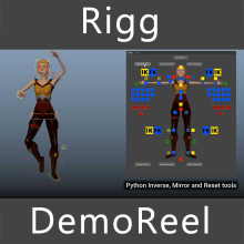 Rigg DemoReel (2018). Rigging, Animação 3D, e Modelagem 3D projeto de Marcia Gramage Gomez - 02.03.2018