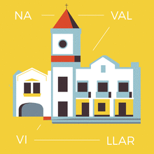 Diseño, ilustraciones y skyline de Navalvillar de Pela (Badajoz). Un proyecto de Diseño gráfico, Ilustración vectorial e Ilustración digital de LOCANDIA Estudio - 04.05.2018