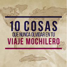 10 Cosas que nunca olvidar en tu viaje mochilero. Projekt z dziedziny Projektowanie graficzne, Projektowanie informacji, Infografika,  Piktogram i  Projektowanie ikon użytkownika José Cañizares - 06.05.2018