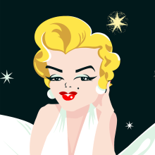 Mi Proyecto del curso: Ilustración de personajes, Marilyn Monroe. Traditional illustration project by Flor Aguilar - 05.08.2018