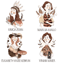 Inspiring Women Artists. Illustration project by Anna Escapicua - 05.08.2018