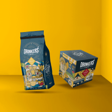 Drinkers - Coffee Fanatics. Een project van  Br, ing en identiteit, Packaging y Digitale illustratie van twineich - 09.05.2018