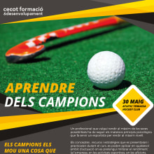 Flyer "Aprendre dels campions". Graphic Design project by Eli - 05.10.2018