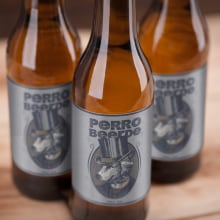 Etiqueta para la marca ficticia de cerveza "Perro Beerde". . Digital Illustration project by David Soria - 05.16.2018