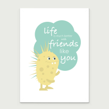 Life is much better with friends like you. Un proyecto de Ilustración vectorial de Beatriz Camargo - 17.05.2018