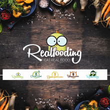 Realfooding. Un proyecto de Ilustración tradicional, Br, ing e Identidad y Diseño de logotipos de Patricia Rueda Sáez - 19.05.2018