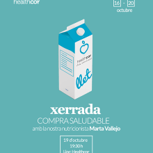 Cartel Charla Compra Saludable. Design gráfico, e Design de cartaz projeto de Jessica Tarrío - 09.10.2017