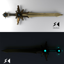 Espada de Tyrael. Un proyecto de 3D y Modelado 3D de Moisés Salmán Callejo - 01.06.2018