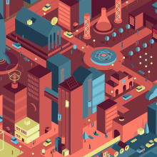 Smart City. Traditional illustration, Editorial Design, and Graphic Design project by Casmic Lab - 06.06.2018