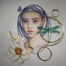 Mi Proyecto del curso: Retrato ilustrado en acuarela. Un proyecto de Pintura a la acuarela de Pamela Herrera - 11.06.2018