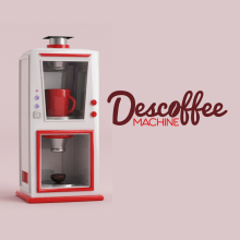 Descoffee Machine . 3D, Br, ing, Identit, Graphic Design, Product Design, and Logo Design project by Diego Raygadas - 06.12.2018