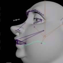Rig Facial. 3D, Rigging, Animação de personagens, e Animação 3D projeto de Elzine Aristide - 19.06.2018
