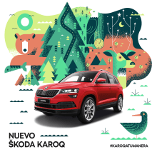 Skoda Karoq. Un projet de Illustration traditionnelle et Illustration vectorielle de Salmorejo studio - 20.06.2018